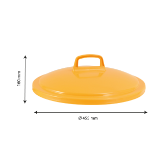 Dangtis konteineriui 50 L HACCP - Geltonas - Gilac