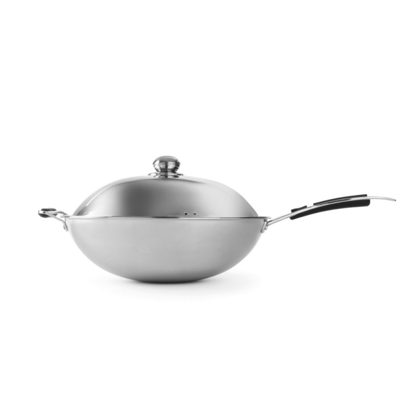 Induction Stainless Steel Wok - HENDI Induction Stainless Steel Wok - HENDI