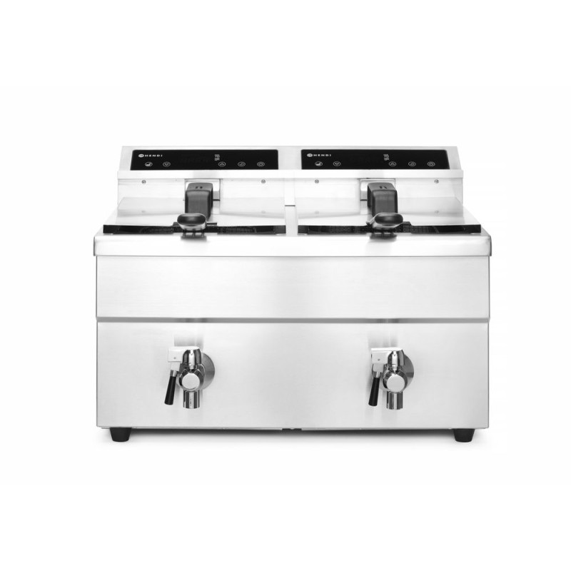 Indukcinis keptuvė su išleidimo čiauru - 2 x 8 L Indukcinis keptuvė su išleidimo čiauru - 2 x 8 L