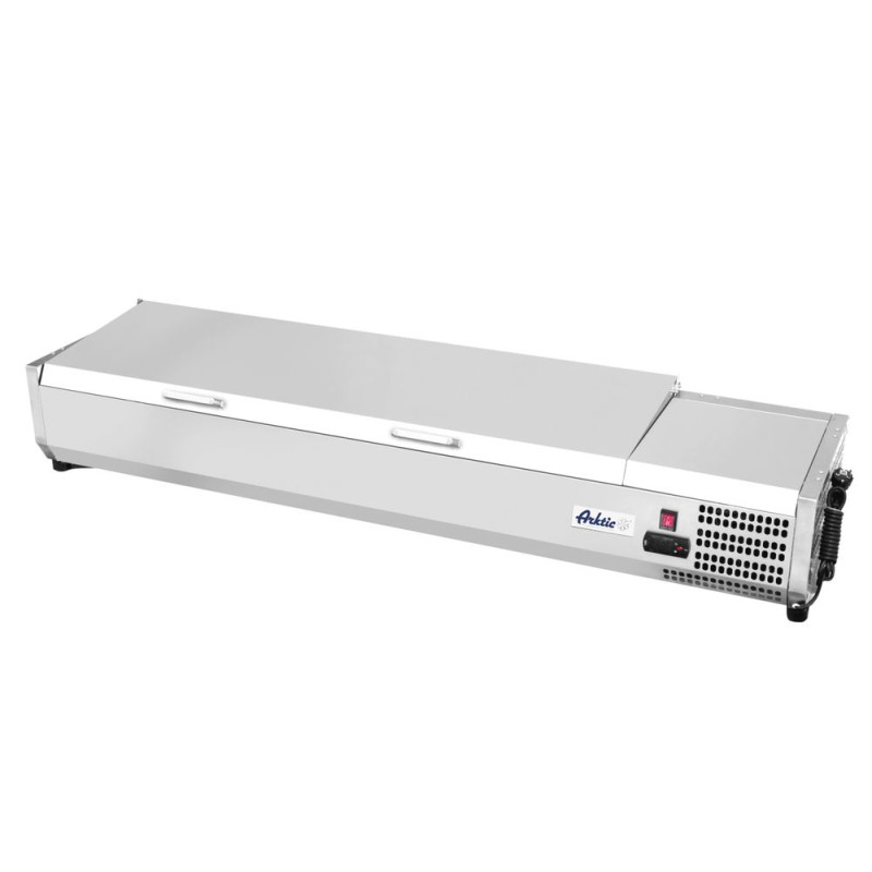 Refrigerated Display Case with Stainless Steel Lid - 9 x GN 1/3 Refrigerated Display Case with Stainless Steel Lid - 9 x GN 1/3