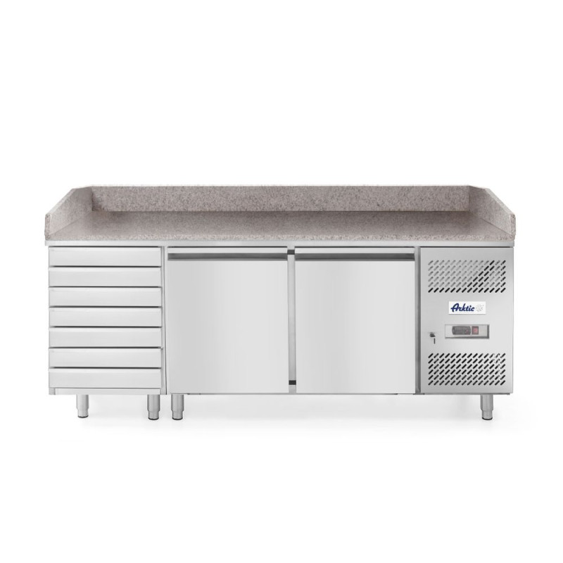 Comptoir de Préparation Réfrigéré pour Pizzas ou Salades - 280 L Comptoir de Préparation Réfrigéré pour Pizzas ou Salades - 280 L