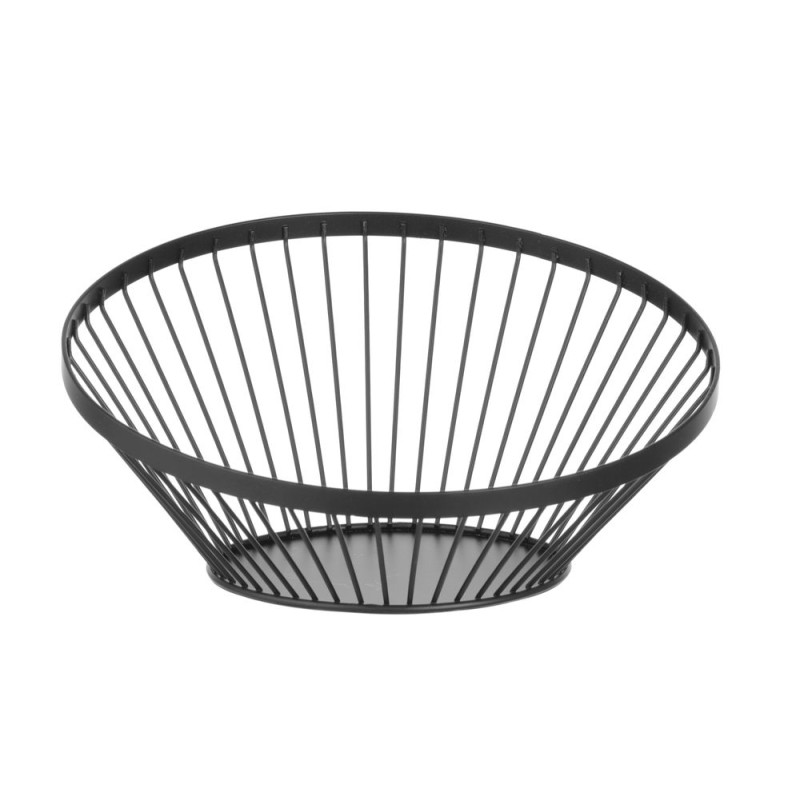 Black Oblique Fruit Basket - 280 mm Diameter Black Oblique Fruit Basket - 280 mm Diameter