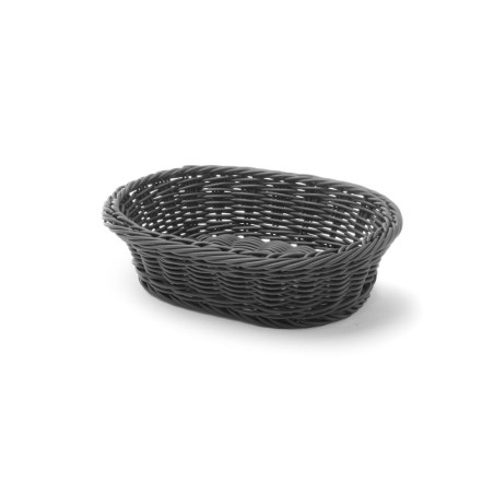 Juoda ovali duonos dėžutė - 250 x 190 mm
