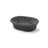 Juoda ovali duonos dėžutė - 250 x 190 mm