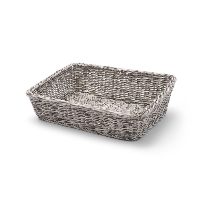 Duonos dėžutė stačiakampio formos pilka - 400 x 300 mm Duonos dėžutė stačiakampio formos pilka - 400 x 300 mm