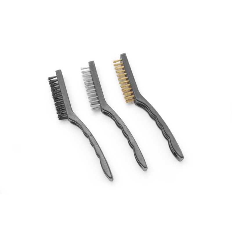 Set de brosses métalliques étroites - 3 pièces - Marque HENDI - Fourniresto Set de brosses métalliques étroites - 3 pièces - Marque HENDI - Fourniresto