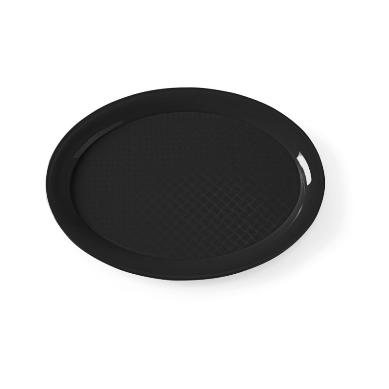 Oval Fast Food Serving Tray - Black Oval Fast Food Serving Tray - Black