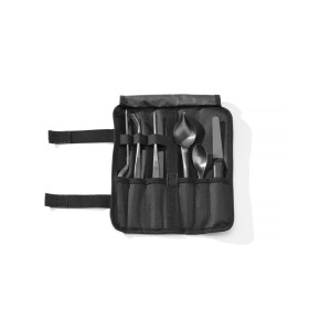 Set of 6 Black HENDI Chef's Dressing Tools | Ergonomic stainless steel tools with black coating | Ideal for serving dishes, cake