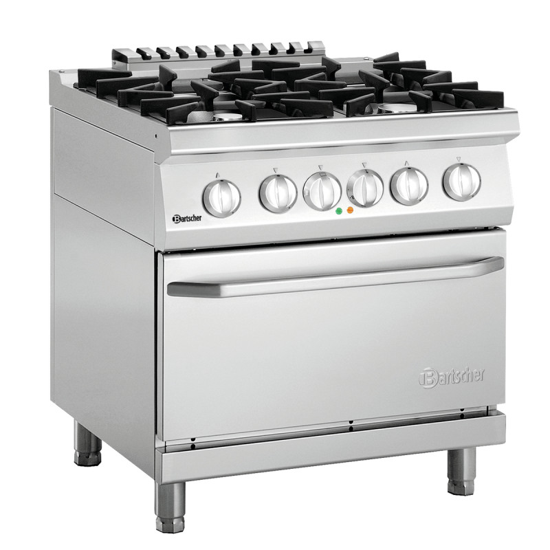 Krosnis su 4 degimo zonos ir elektriniu orkaite GN 2/1 Serijos 700 Krosnis su 4 degimo zonos ir elektriniu orkaite GN 2/1 Serijos 700
