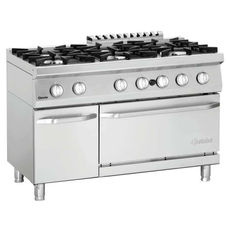 6-Burner Stove with GN 2/1 Gas Oven and Cabinet Series 700
