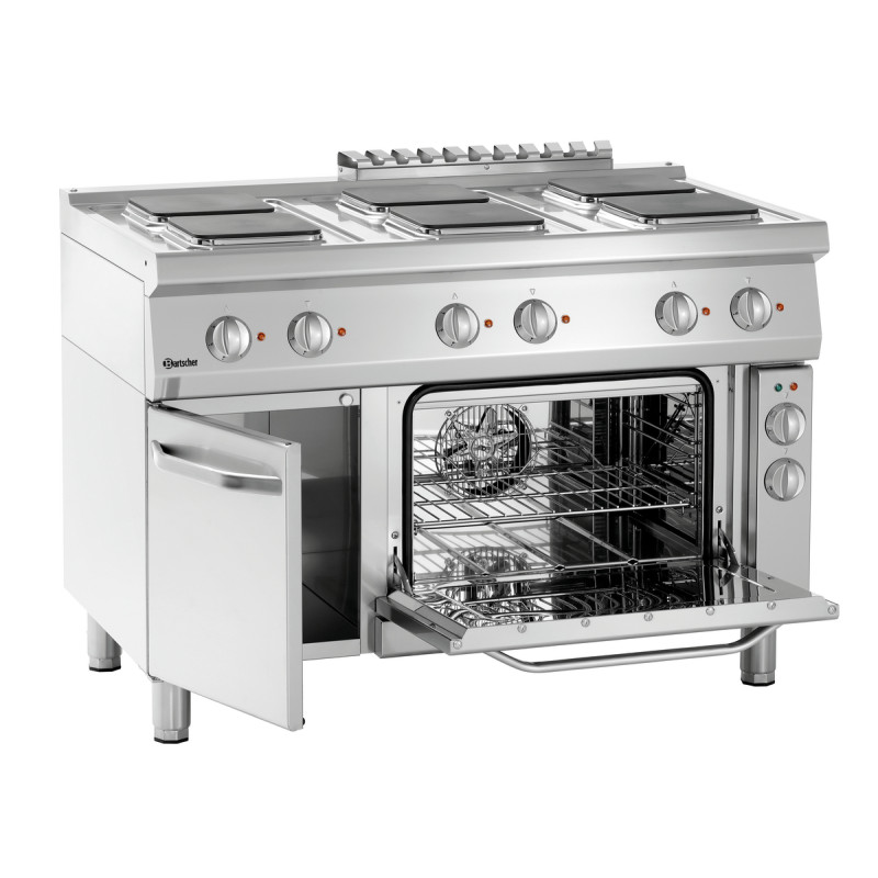 Six-burner range with electric oven GN1/1 and Series 700 cabinet Six-burner range with electric oven GN1/1 and Series 700 cabinet