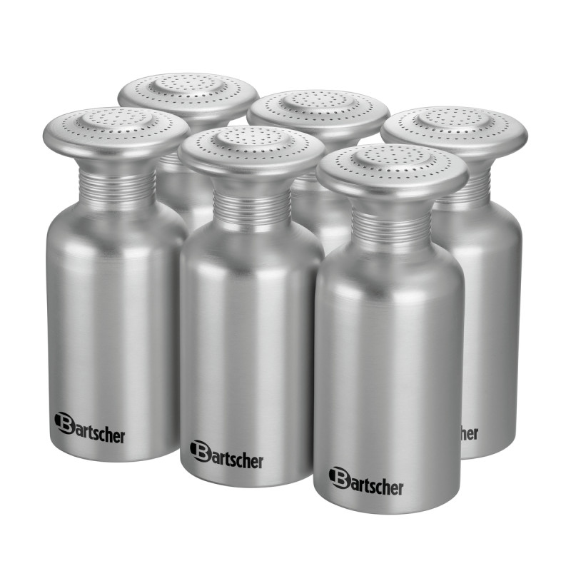 Set of 6 Aluminum Salt Shakers - 19 cm Bartscher Set of 6 Aluminum Salt Shakers - 19 cm Bartscher