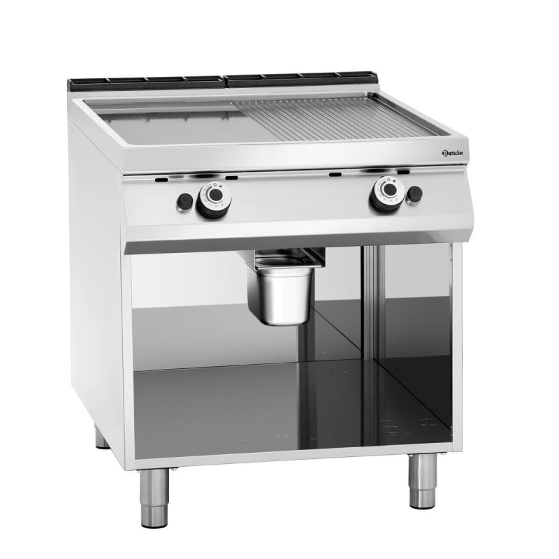 Snack Plate Width 800 - 1/2 Smooth 1/2 Grooved - Gas