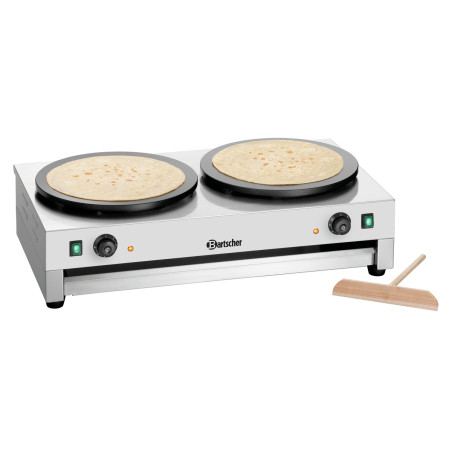 Crêpière électrique professionnelle Bartscher 2CP400 - Nerūdijantis plienas - 6 kW