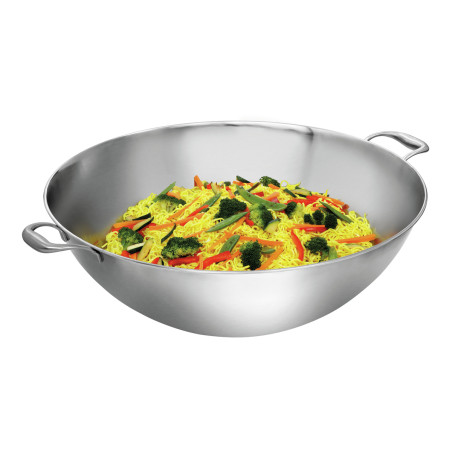 Profesionalus Bartscher wok keptuvė - Nerūdijantis plienas - 22L
