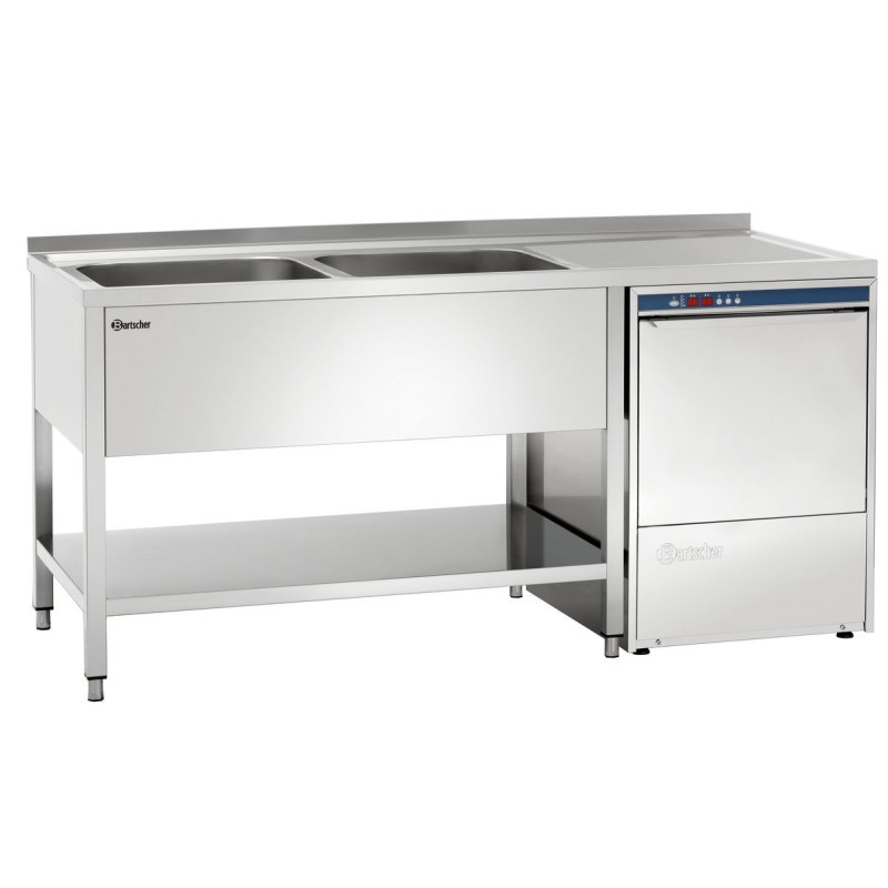 Plonge laverie 700, L1800 2 bacs en acier inoxydable - Bartscher Plonge laverie 700, L1800 2 bacs en acier inoxydable - Bartscher