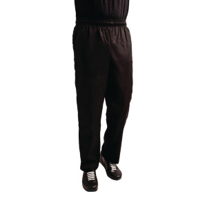Virtuvės kelnės Easyfit juodos spalvos su Teflonu - S dydis - Whites Chefs Clothing - Fourniresto