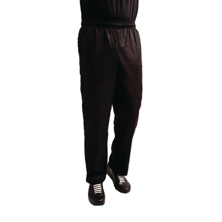 Virtuvės kelnės Easyfit juodos spalvos su Teflonu - XL dydis - Whites Chefs Clothing - Fourniresto