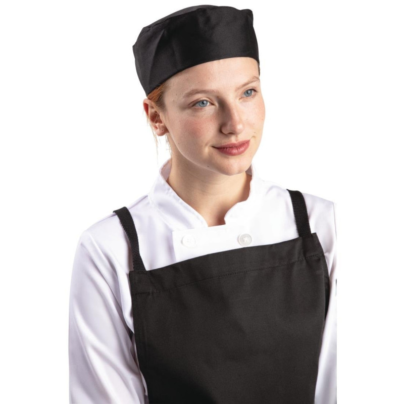Virtuvės kalotas juodas iš polikotono - dydis L 61 cm - Whites Chefs Clothing - Fourniresto Virtuvės kalotas juodas iš polikotono - dydis L 61 cm - Whites Chefs Clothing - Fourniresto