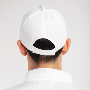 Balta beisbolo kepurė su reguliuojamu dirželiu - universalaus dydžio - Whites Chefs Clothing - Fourniresto