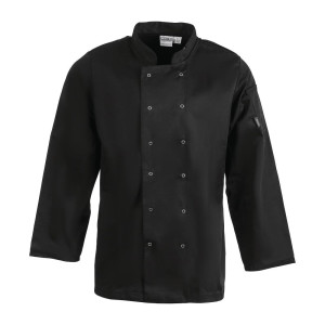 Virtuvės juoda ilgomis rankovėmis Vegas - S dydis - Whites Chefs Clothing - Fourniresto