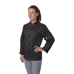 Virtuvės juoda ilgomis rankovėmis Vegas - S dydis - Whites Chefs Clothing - Fourniresto