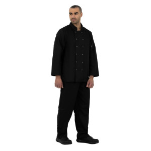 Virtuvės juoda ilgomis rankovėmis Vegas - S dydis - Whites Chefs Clothing - Fourniresto