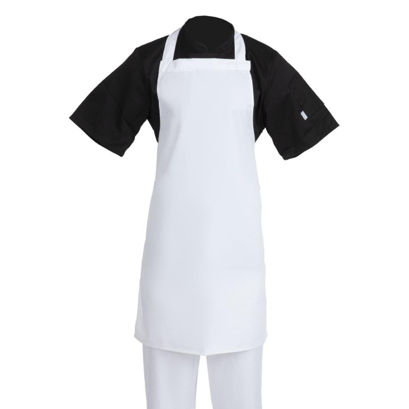 Tablier Bavette Blanc 711 X 656 Mm - Whites Chefs Clothing - Fourniresto Tablier Bavette Blanc 711 X 656 Mm - Whites Chefs Clothing - Fourniresto