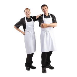 Pilvo prijuostė Balta 711 x 656 mm - Balti virėjų drabužiai - Fourniresto