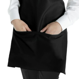 Juodas Tuxedo stalo prijuostė polikotono medžiagos, 698 x 838 mm - Chef Works - Fourniresto