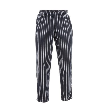 Virtuvės kelnės Baggy juostelėmis juodos ir baltos spalvos - dydis XL - Chef Works - Fourniresto