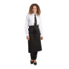 Standartinė juoda polikotono prijuostė 914 x 762 mm - Whites Chefs Clothing - Fourniresto