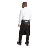 Standartinė juoda polikotono prijuostė 914 x 762 mm - Whites Chefs Clothing - Fourniresto