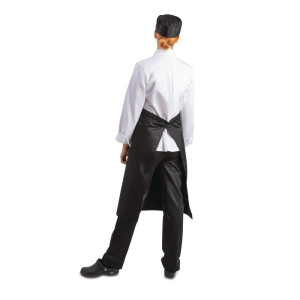 Standartinė juoda polikotono prijuostė 914 x 762 mm - Whites Chefs Clothing - Fourniresto