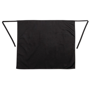Standartinė juoda polikotono prijuostė 914 x 762 mm - Whites Chefs Clothing - Fourniresto