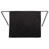 Standartinė juoda polikotono prijuostė 914 x 762 mm - Whites Chefs Clothing - Fourniresto