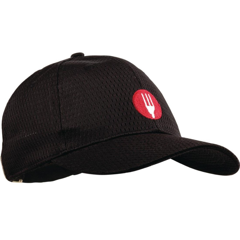 Casquette Baseball Cool Vent Noire En Polycoton - Taille Unique - Chef Works - Fourniresto Casquette Baseball Cool Vent Noire En Polycoton - Taille Unique - Chef Works - Fourniresto
