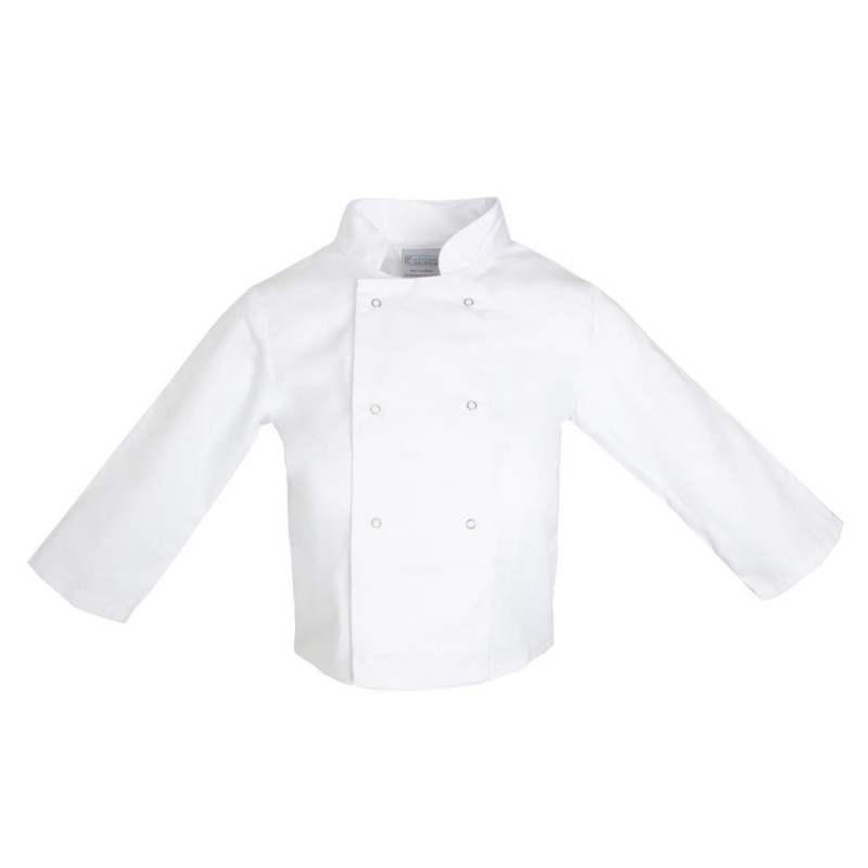 White Kitchen Jacket for Children - Size S/M 5/7 Years - Whites Chefs Clothing - Fourniresto White Kitchen Jacket for Children - Size S/M 5/7 Years - Whites Chefs Clothing - Fourniresto