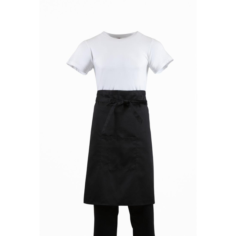 Tablier De Serveur Standard Noir 1000 X 700 Mm - Whites Chefs Clothing - Fourniresto Tablier De Serveur Standard Noir 1000 X 700 Mm - Whites Chefs Clothing - Fourniresto