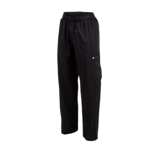 Virtuvės kelnės Mixte Fit Cargo juodos spalvos - dydis XL - Chef Works - Fourniresto
