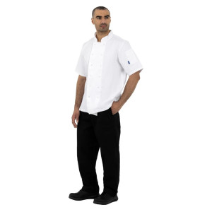 Balta trumpomis rankovėmis virtuvės striukė Boston - XL dydis - Whites Chefs Clothing - Fourniresto
