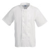 Balta trumpomis rankovėmis virtuvės striukė Bostonas - dydis XXL - Whites Chefs Clothing - Fourniresto