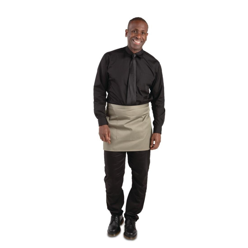 Padavėjo trumpas alyvinis polikotono priekinė skara 373 x 750 mm - Whites Chefs Clothing - Fourniresto Padavėjo trumpas alyvinis polikotono priekinė skara 373 x 750 mm - Whites Chefs Clothing - Fourniresto