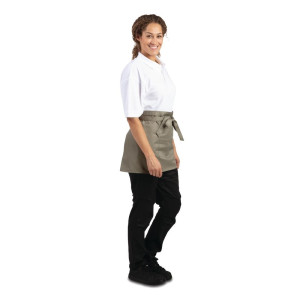 Padavėjo trumpas alyvinis polikotono priekinė skara 373 x 750 mm - Whites Chefs Clothing - Fourniresto