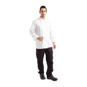 Virtuvės kombinezonas su ilgomis rankovėmis, baltas, Calgary - dydis L - Chef Works - Fourniresto