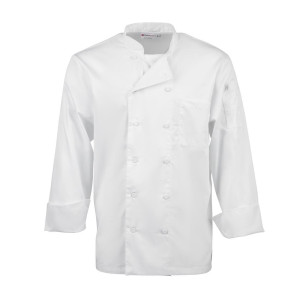 Virtuvės kombinezonas su ilgomis rankovėmis, baltas, Calgary - dydis L - Chef Works - Fourniresto