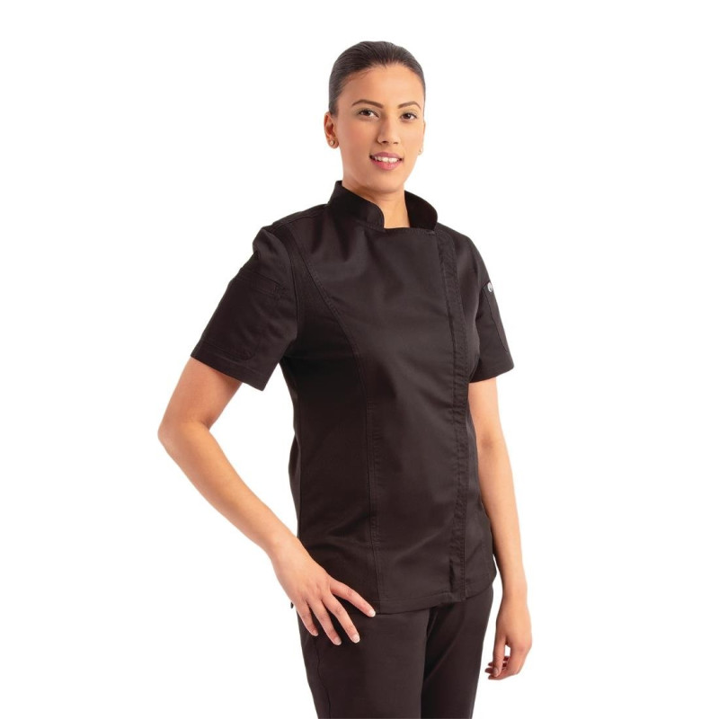 Virtuvės juoda moteriška striukė su užtrauktuku Springfield - XL dydis - Chef Works - Fourniresto Virtuvės juoda moteriška striukė su užtrauktuku Springfield - XL dydis - Chef Works - Fourniresto