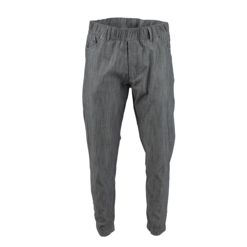 Pantalon de Cuisine Jogger à Fines Rayures Noires et Blanches - Taille XL - Chef Works - Fourniresto Pantalon de Cuisine Jogger à Fines Rayures Noires et Blanches - Taille XL - Chef Works - Fourniresto