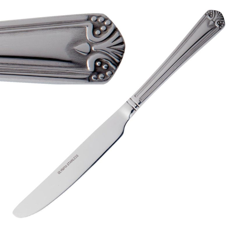 Jesmond Stainless Steel Table Knife - Set of 12 - Olympia - Fourniresto Jesmond Stainless Steel Table Knife - Set of 12 - Olympia - Fourniresto