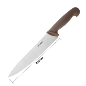 Virtuvės peilis rudas lankstus 21,5 cm - Hygiplas - Fourniresto